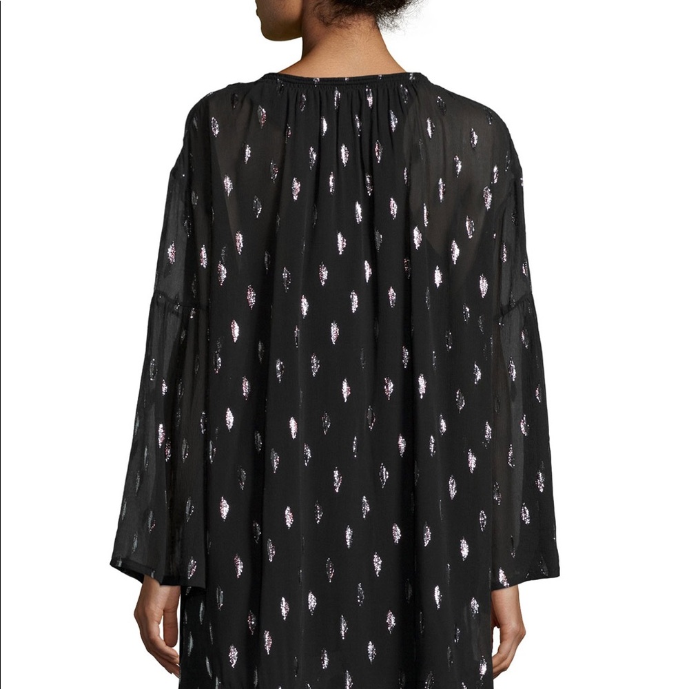 IRO. Black & Metallic Silk Dress. - Picture 5 of 9